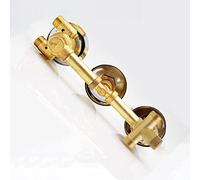 3 Knobs Brass Mixing Valve Diverter Thermostatic Shower Faucet Tap Temperature Control Thread Screw/Intubation 2/3/4/5 Way, Brass Cartridge, Triple Handle, Auto Thermostat (Thread Screw 3 Output)