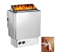 3 KW Electric Sauna Heater Stainless Steel Sauna Heating Stove with Internal Controller, 220 V Wet and Dry Bath Sauna Box Sauna Room Equipment for Home Hotel Spa Shower Steam Room