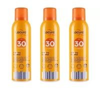 3× Lācurā - Aldi | Sun Refreshing Dry Mist - SPF 30 | Water Resistant & UVA 5 Stars & Dermatologically Tested | 200mL Each [3 PACK]