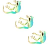 3 Latest Tree Frog | Cute Frog Rings For Women | Resin Frog Open Rings | Tree Frog Resin Adjustable Ear Cuffs | Open Frogs Shaped Delicate Frog Jewelry For Men, Children, Boys