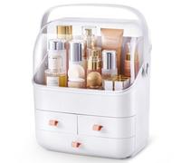 3-Layer Desktop Cosmetic Storage Box Make Up Organiser Transparent Separation Dressing Table Makeup Organiser Portable Beauty Makeup Case 35.5 * 28 * 18CM