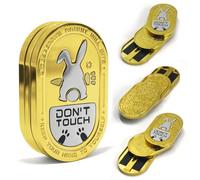3-Layer Desperate Rabbit Fidget Slider, Stainless Steel EDC Fidget Toys Adults with Clicking Sound & Magnetic Feedback, Best Gadgets for Men & Fidget Toy Collectors (Gold)