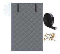 3 Layer Insulated Window Cover, 50/60/80/100/120/150/180/200cm Windows Insulation Kit Thermal Insulated, Oxford Window Blanket Keeping Warm(Gray,32x35in/80x90cm)