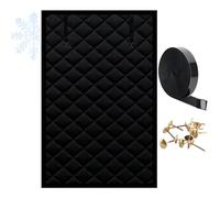 3 Layer Insulated Window Cover, 50/60/80/100/120/150/180/200cm Windows Insulation Kit Thermal Insulated, Oxford Window Blanket Keeping Warm(Black,32x35in/80x90cm)