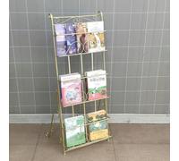 3-Layer Magazine Rack & Brochure Display Stand - Space-Saving Storage for Newspapers & Flyers - Perfect for Exhibitions, Offices & Public Spaces
