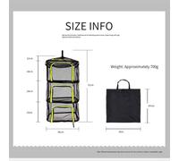 3 Layer Mesh Hanging Herb Drying Rack, Collapsible Hanging Mesh Drying Net Storage Basket With Storage Bag, For Cookware And Tableware