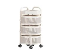 3-Layer Rolling Storage Rack Multi-Tier Carbon Steel Cart with Removable Basket KitchenRotating Shelves on Wheels for Easy Access and Versatile Use