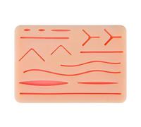 3-Layer Silicone Suture Pad with 14 Pre-Cut Wounds & 10 Trauma Types for Medical Training & Student Education