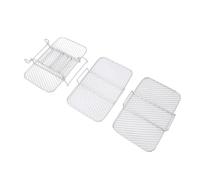 3 Layer Stackable Fryer Rack, Multi Layer Grill Accessories, Detachable 304 Stainless Steel - Even Heating, Easy to Clean, Ideal for Dehydrating and Grilling