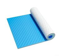 3-Layer Thickened Non Woven Fabric Oil Absorbent Pads for Range Hood, Leak Proof Mat with PE Film, Easy Trim Kitchen Grease Filter Liner, Blue, 90x35cm(40 * 90 Five Pieces)