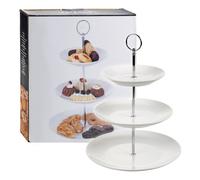3 Tier Ceramic Round Display Cake Cupcake Stand Tea Wedding Food Platter Rack