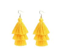 3 Layered Bohemian Fringed Cheap Statement Tassel Earrings aFor Women Long Drop Dangle Earrings Boho Indian Jewelry Fashion professionals