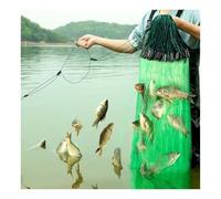 3 Layers Fishing Sticky Net Sunk Net Catch Stick More Fish Easily, Throw Cast Net Reuse with Float, Mesh 5-14 Cm(Green,H1.5m L20m 4f)