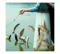 3 Layers Fishing Sticky Net Sunk Net Catch Stick More Fish Easily, Throw Cast Net Reuse with Float, Mesh 5-14 Cm