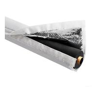 3 Layers HVAC Copper Pipe Insulation Cover in 600D Oxford Fabric with Pearl Cotton and Aluminum Foil for Outdoor Air Conditioning Duct Protection, Weather Resistant Sleeve 26 x 183 cm Gray