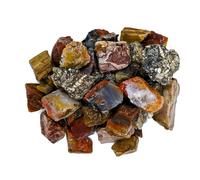 3 lbs Bulk Rough Agate, Jasper, Petrified Wood Stone Mix - 1 to 2 Inch Mixed Sizes. Natural Stones Perfect for Rock Tumbling, Wire Wrapping, Fountain, Decoration, Lapidary or Energy Stones