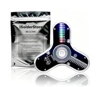 3 Leaves LED Rotating Gyroscope DIY Kit Soldering Project Electronics Kit Soldering Practice Kit for Kids Adult ISolderStore