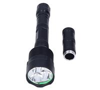 3 LED Flashlight 395nm Fluorescent Detection Torch, Aviation Aluminum Alloy, Black, 2x18650 Lithium Battery, 8.9in - Spot Pet Urine & Green Oil Cure, Currency Detection