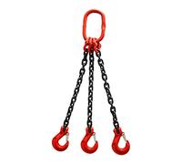 3 Leg Lifting Chain Sling with Sling Hooks, Alloy Steel Engine Chain Hoist Lifts Sling Chain for Lifting 3Ton (6613Lbs) Capacity Sling Chain for Mining, Machinery, Ports, Building (Size : 1.