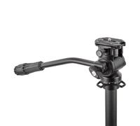 3 Legged Thing AirHed Vision - Compact Fluid Video Head with 90° Rotating Arca-Swiss Clamp | Pan & Tilt Tripod Mount with QR7 Plate - Supports Up to 5kg (Darkness)