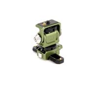 3 Legged Thing Monty 3 Mini Pan & Tilt Mount - Cold Shoe + Modular Picatinny Base, 360° Rotation, ¼”-20 Thread - Moss Finish