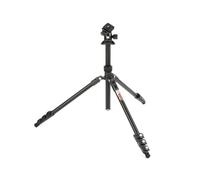 3 Legged Thing Patti 2.0 Flip Lock Travel Tripod with Ball Head - Magnesium Alloy Camera Tripod, 10kg Capacity, Converts to Monopod, Reversible Column, Compact & Lightweight for DSLR (Darkness)