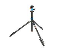 3 Legged Thing Patti 2.0 Flip Lock Travel Tripod with Ball Head - Magnesium Alloy Camera Tripod, 10kg Capacity, Converts to Monopod, Reversible Column, Compact & Lightweight for DSLR (Ocean Blue)
