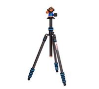 3 Legged Thing Punks Billy 2.0 Carbon Fibre Travel-Friendly Tripod - Compact & Adjustable Camera Tripod with Three Detachable Legs (BILLYBLUE2.0)