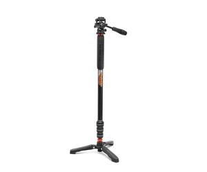 3 Legged Thing Punks Trent 2.0 Monopod Superkit - Lightweight Magnesium Alloy Camera Monopod with Multiple Uses for Heavy Equipment (Metallic Slate Grey)