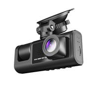 3 Lens 1080p high-Definition Driving Recorder, Recording in Front of and Behind The car simultaneously, with Multiple Languages, 32GB Card, HDR, G Sensor, Loop Recording