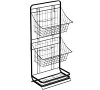 3 Level Metal Storage Rack for Kitchen with Tower Design Supporting For fruits Vegetables Snacks Toys and Household Items