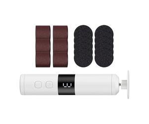 3-Level Portable Pedicure Machine - Velvet Skin Wand, 1pc Silent Rechargeable Scrubber for Travel, Multi-Grit Electronic Buffer with LED Light, Handheld Grinder for Grooming, Healing and Feet