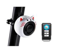 3-Level Sensitivity Motorbike Security Alarm with 50M, White | Permanent Metal Housing, Sensitivity Transducer, Against Burglary Security, Easy Installation, Waterproof Plan,