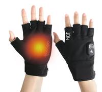 3 Levels Rechargeable Hot Heated Gloves, Usb Heated Gloves, Heated Gloves, Fingerless Work Gloves, Battery Heated Gloves, Heated Gloves Gifts (D-Half-finger gloves)