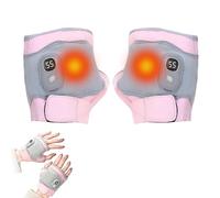 3 Levels Rechargeable Hot Heated Gloves - USB Heated Work Gloves, Fingerless, Battery Operated (E-Pink)