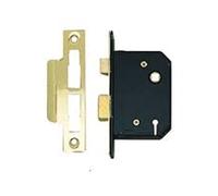 3 Lever Sash Lock in Electro Brassed Finish & Dimensions 75mm x 22mm x 125mm