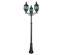 3 Light Black Outdoor Post IP44 Rated