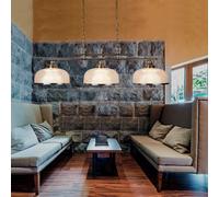 3 Light Ceiling Bar Antique Brass Marble Glass
