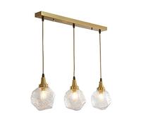 3-Light Hammered Glass Pendant Light, Postmodern Mini Chandelier Hanging Lighting Fixture, Dining Room Suspension Lamp, Nordic Kitchen Island Drop Ceiling Lamps, E14 Socket