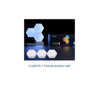 (3 light kit +2 pieces quantum ligh) Colo-light LED Quantum Light Smart Geometry Assembling DIY Lamp WiFi Work with Google Assistant Alexa Cololight APP Smart Control