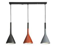 3 Light Macaron Color Ceiling Light Scandinavian Style Led Pendant Lamp Fixture Horn Shape Aluminum Hanging Light Contemporary Industrial Lighting for Dining Room Breakfast Bar Party Decor