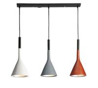 3 Light Macaron Color Ceiling Light Scandinavian Style Led Pendant Lamp Fixture Horn Shape Aluminum Hanging Light Contemporary Industrial Lighting for Dining Room Breakfast Bar Party Decor