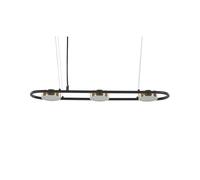3 Light Metal LED Pendant Lamp Black and Brass MALI [EEK: G]