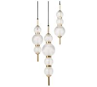 3 Light Pendant Lamp ARAS LED Glass Gold