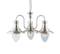 Searchlight Fisherman nautical pendant light (5333-3SS, silver)