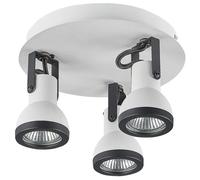 Beliani 3 Light Spotlight Baro Adjustable Metal White, White