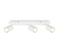 BRILONER - 3 GU10 Spotlight Ceiling Lights, max 9W, On/Off, spot Lights Ceiling, Ceiling Lights Living Room, Kitchen Lights Ceiling, Bedroom, 44 cm, White