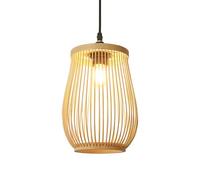 3 Light Zen Style Ceiling Light Fixture Rustic Bamboo Pendant Lighting with Wood Canopy Farmhouse Entryway Hanging Lamp, Vintage Bedroom Atmosphere Lighting E27