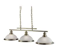 Searchlight 2683-3AB Bistro 3 Bar Ceiling Pendant Light, antique brass