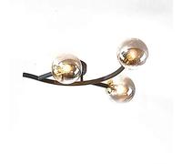 3 Lights Ceiling Light Fixture Art Vintage Sputnik Chandelier Industrial Lighting Fixtures for Kitchen,Bedroom,Dining Room,Smoke Gray,3 Lights